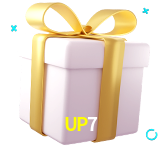 Receba seus bônus de boas-vindas no UP7